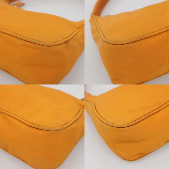 PRADA Hand Bag Nylon Orange Silver - Picture 10 of 12